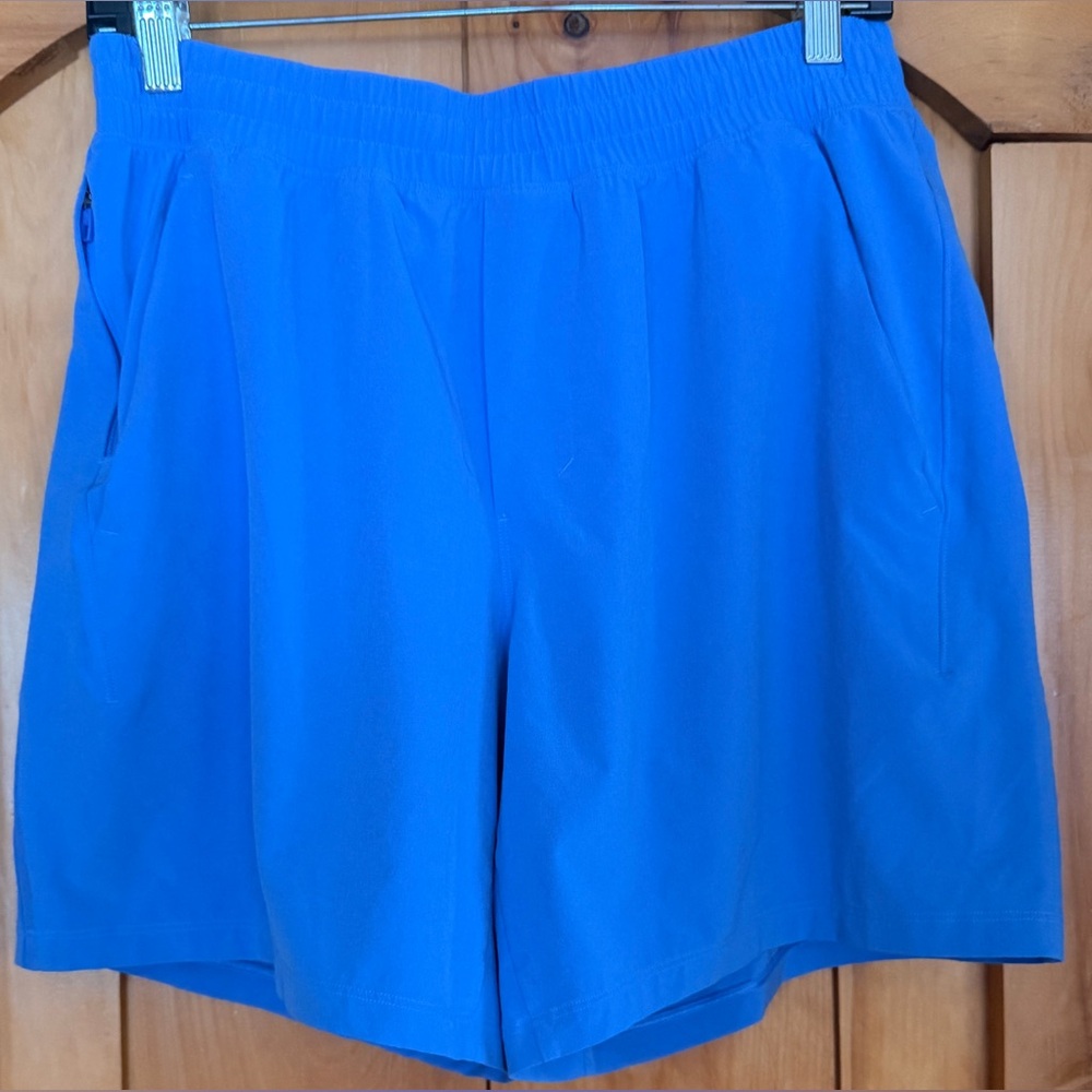 lululemon athletica Pool Party Blue High-Waist Athletic Shorts